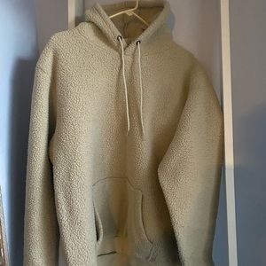 Fleece beige hoodie, very warm!